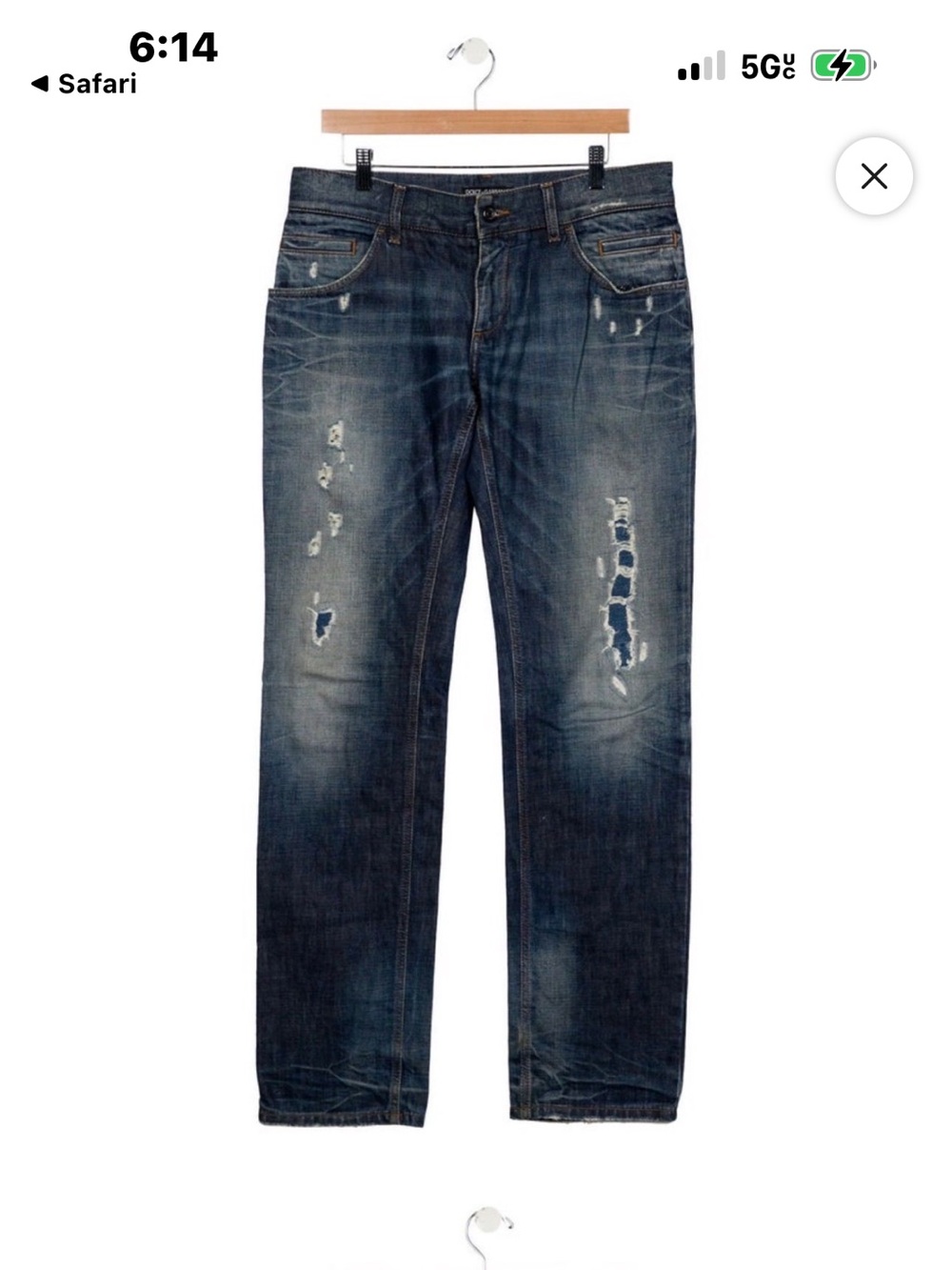 Dolce & Gabbana Straight-Leg Jeans low/mid rise size 48 approx fit 8-10 US